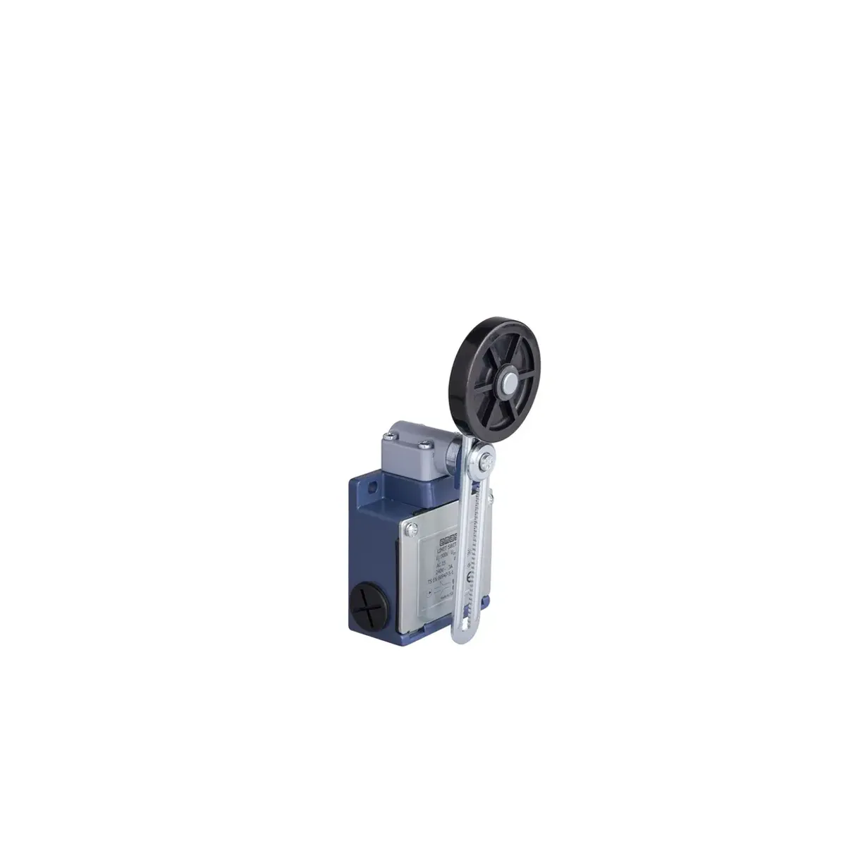 Emas L53 Metal Housing 50 mm Rubber Roller Adjustable Lever Snap-Action 1NO+1NC Limit Switch L53K13MEL123