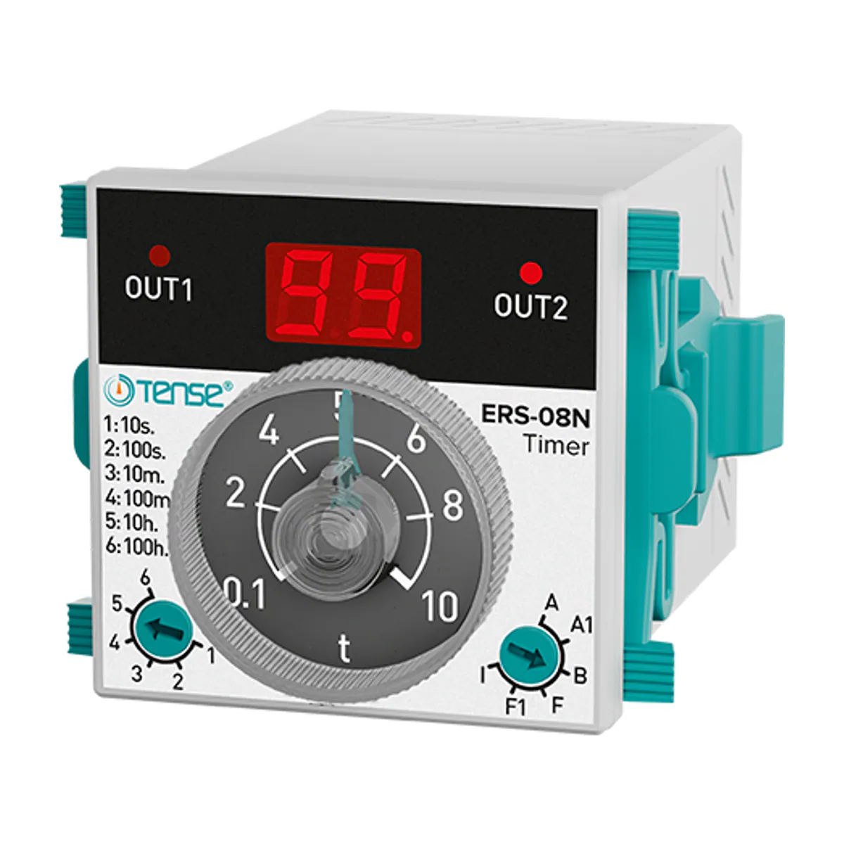 Tense ERS-08N Multifunction Timer Relay, 48 x 48 mm, 8-pin socket