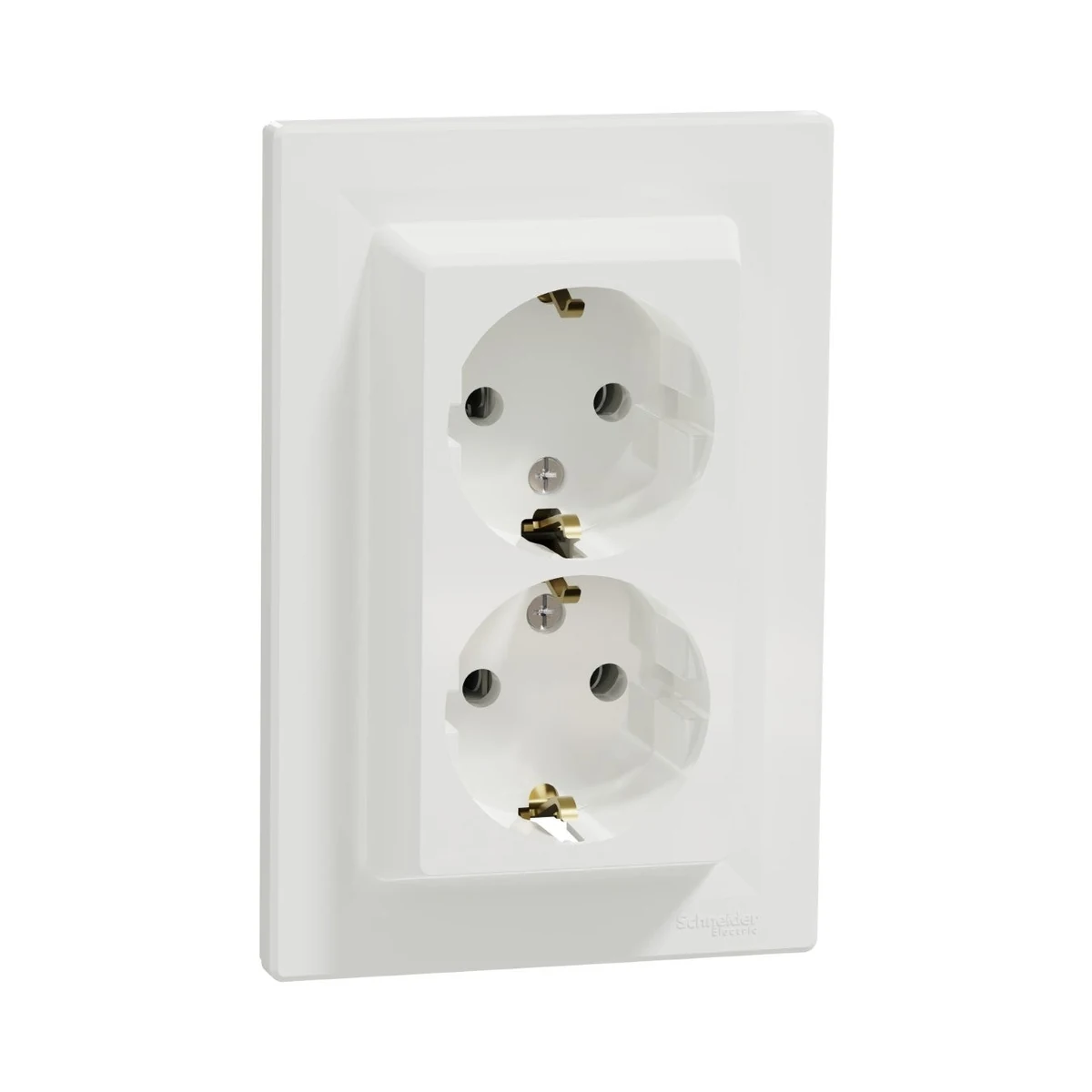 Schneider Electric EPH9900121 Asfora Double Grounded Socket White
