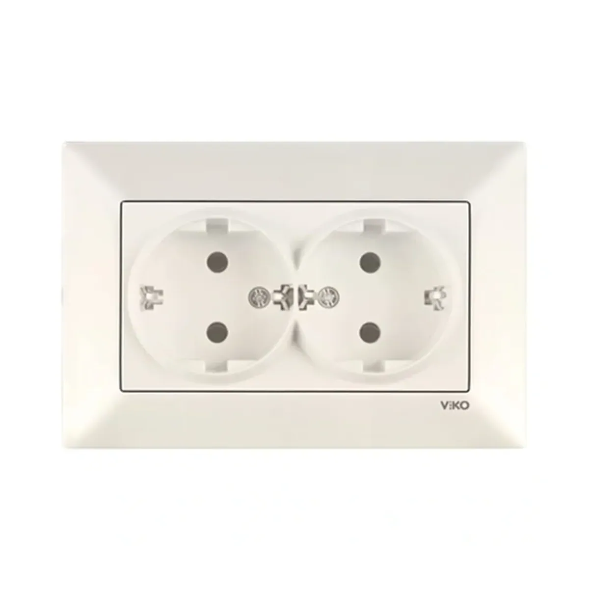 Viko Karre Meridian Cream Double Grounded Socket