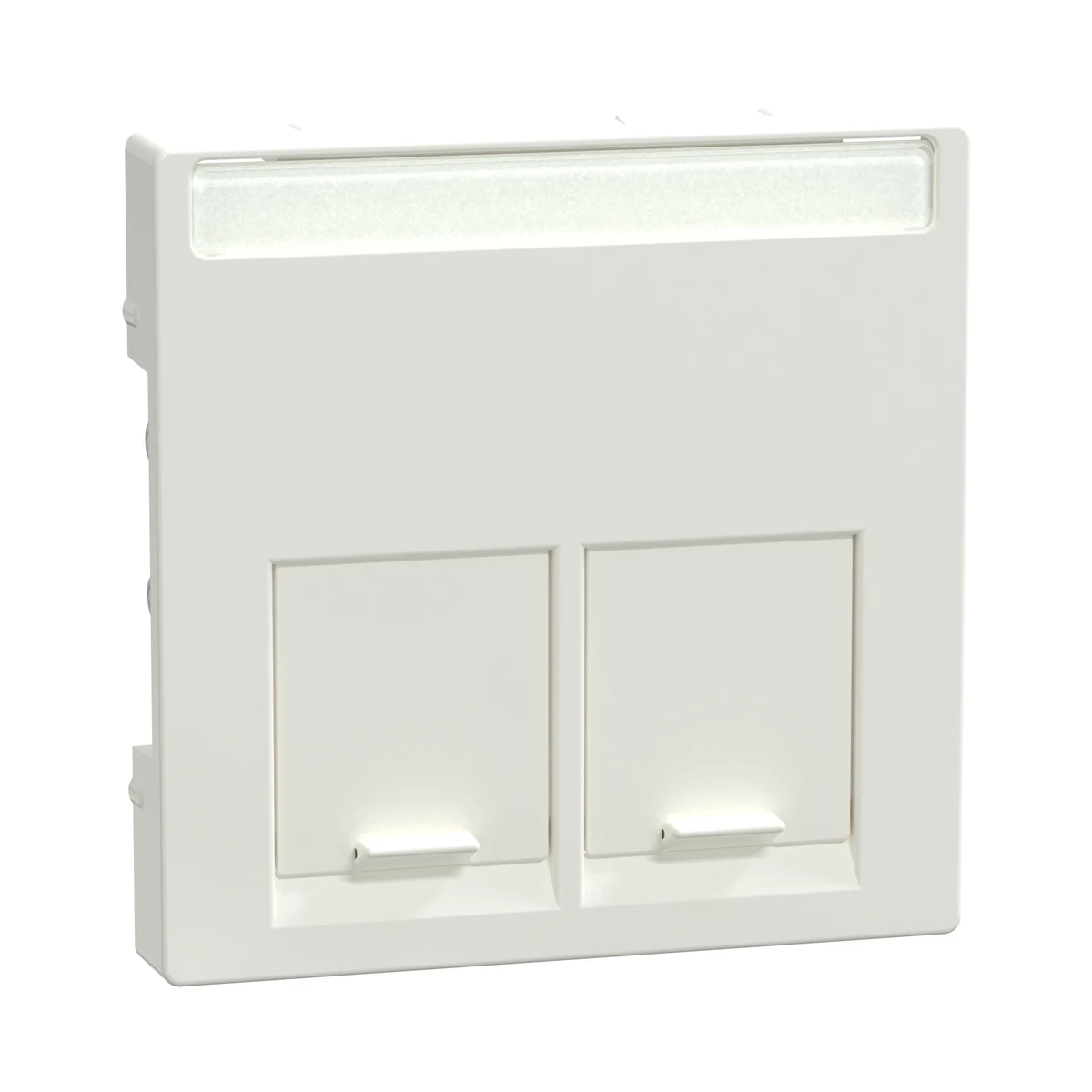 Schneider Electric MEG4574-0319 İkili RJ45 tuş kapağı, System-M, Beyaz — üretici ürün görseli