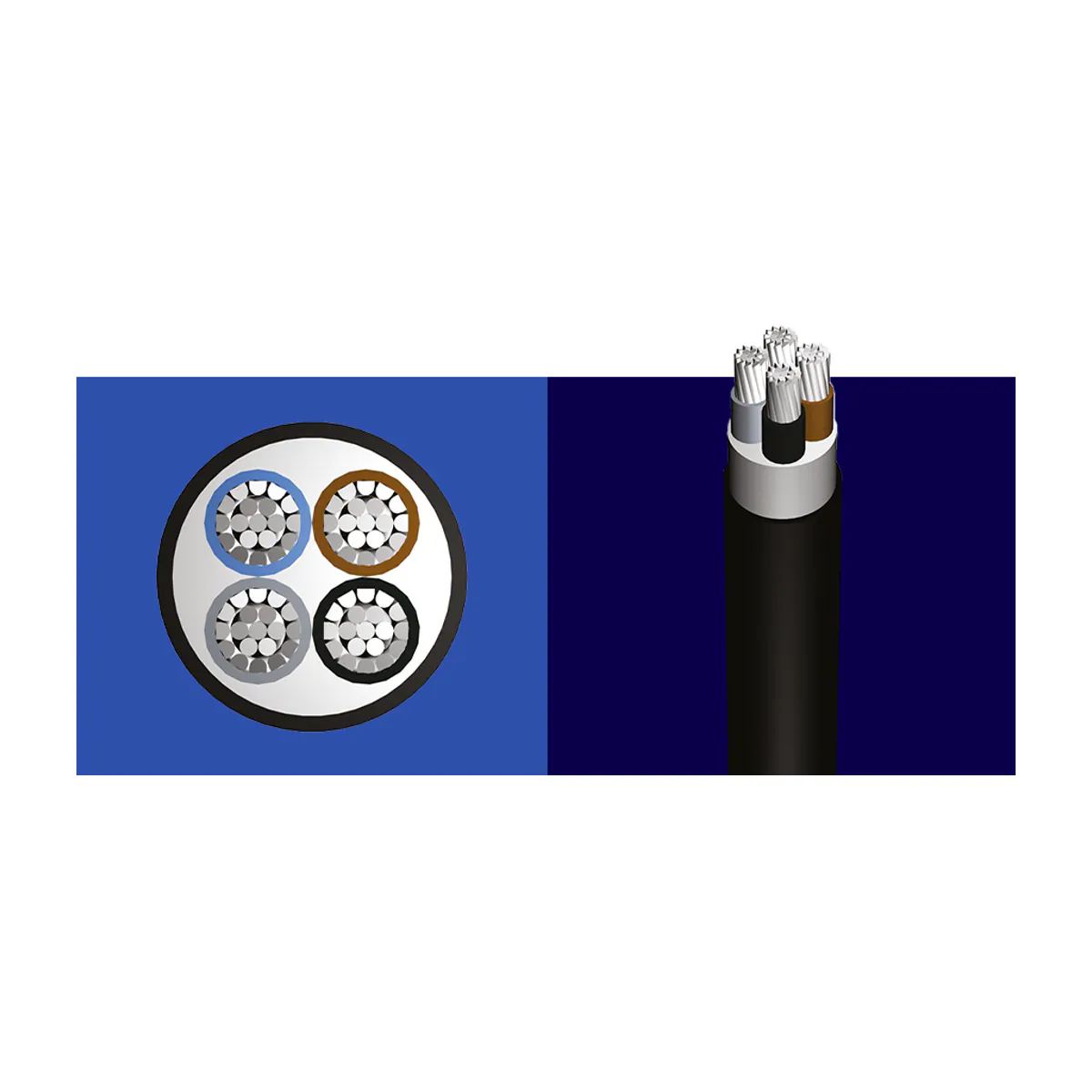 Hes NA2XH 2x35 mm2 YAVV Aluminum Cable