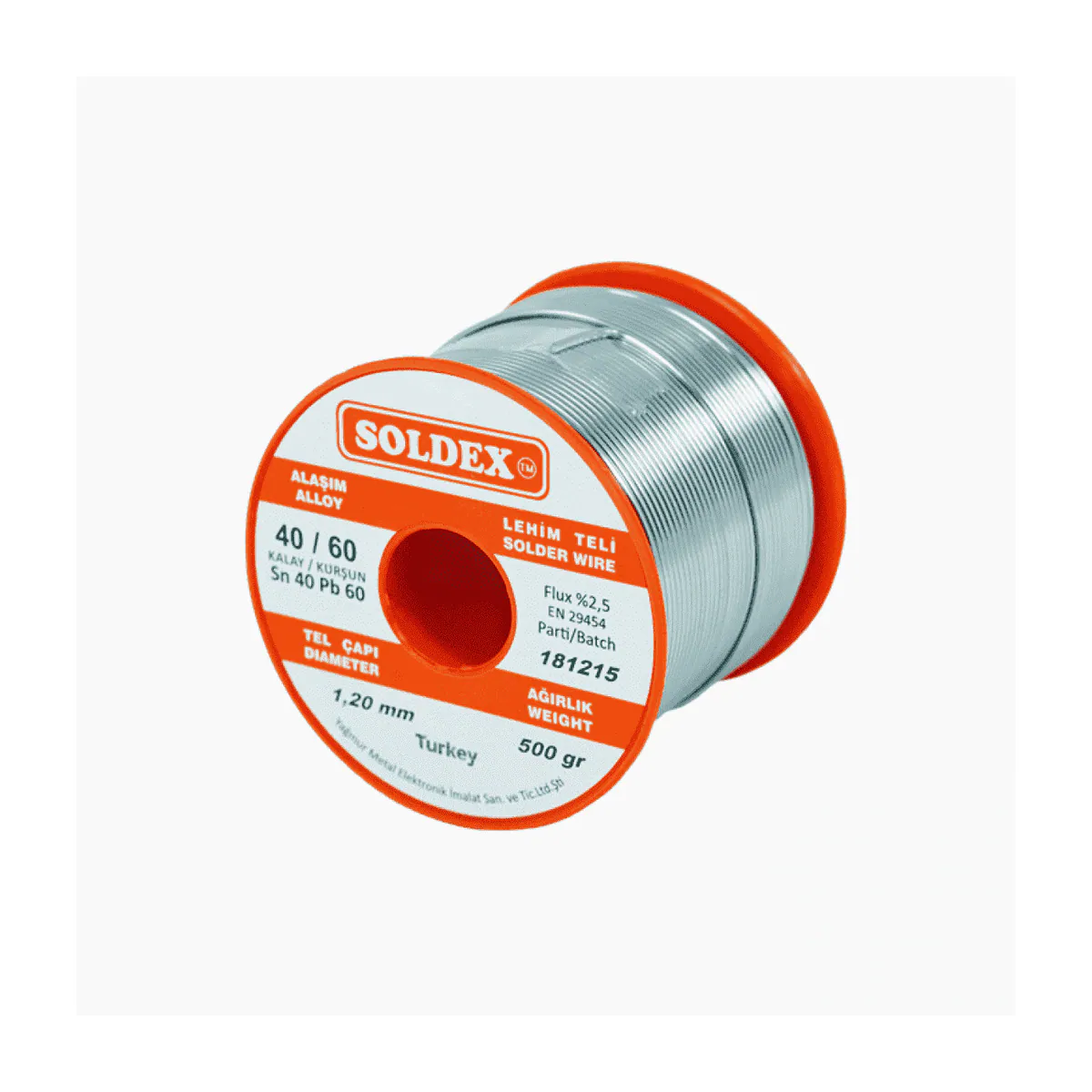 Soldex 40/60 1,60 mm lehim teli 500 gr makara — temsili aile görseli