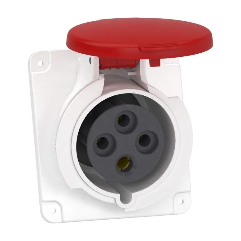 Schneider Electric PKY32F434 4x32A, Three-Phase, 3P+T, IP44, QUICK, Angled Machine Socket