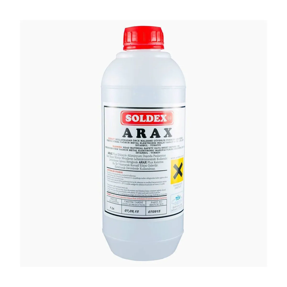 Soldex ARAX 1 litre lehim suyu flux şişesi