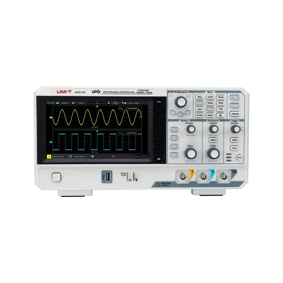 Unit UPO1102 100MHz 2-Channel Ultra Phosphor Bench Oscilloscope