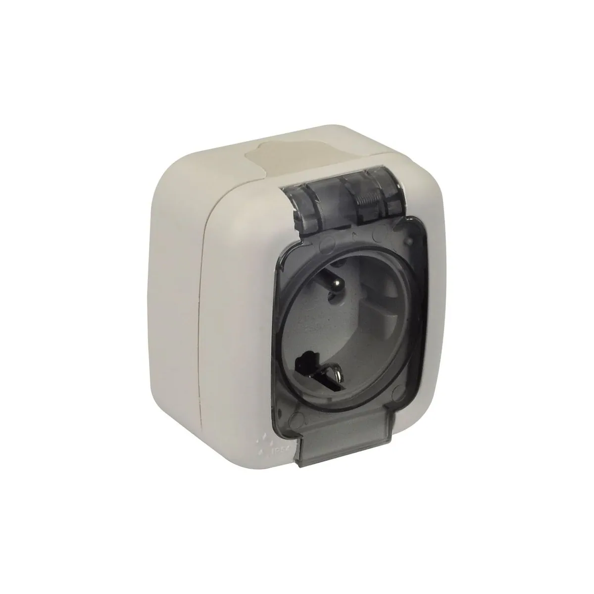 TP Elektrik 3201-033-0601 Damp Location Grounded UPS Socket with Cover, IP 54