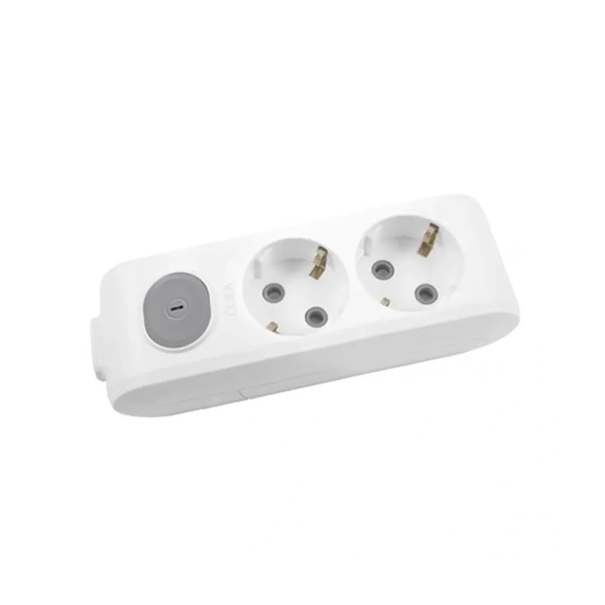 Viko White Two-Way Switched Grounded Socket without Cable, Child-Protected.