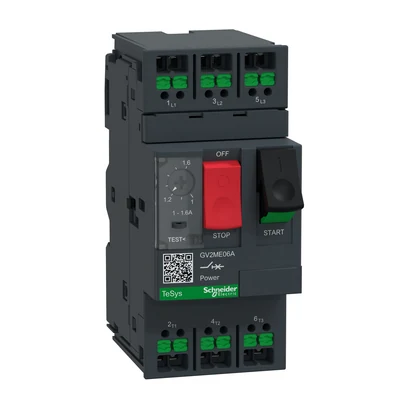Schneider Electric GV2ME06A TeSys Deca GV2 Termik Many 1.6A PB Snap-in — üretici katalog görseli
