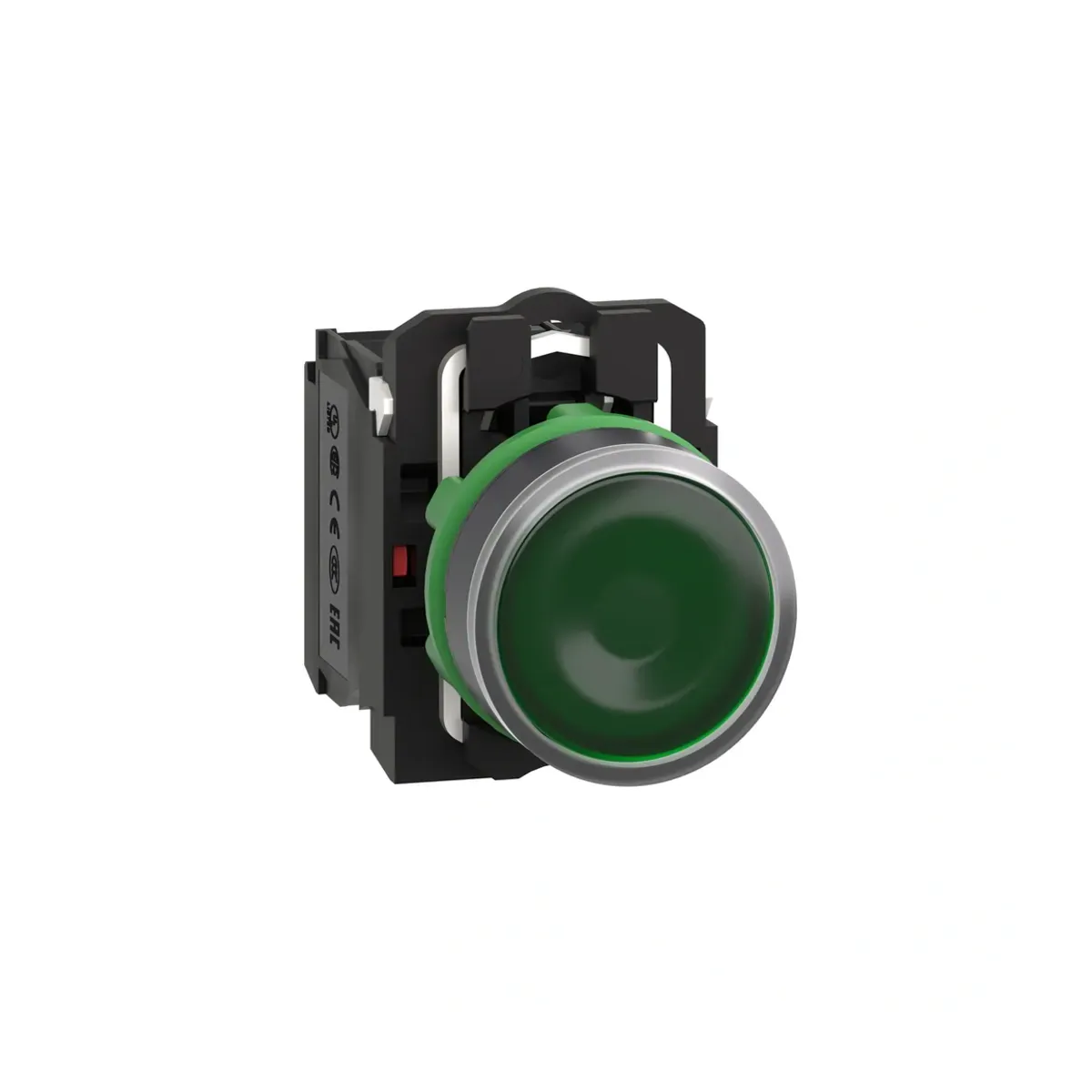 Schneider XB5AW33M5 Green Spring-Return Illuminated Push Button 1NO+1NC 22mm 220VAC/DC Plastic