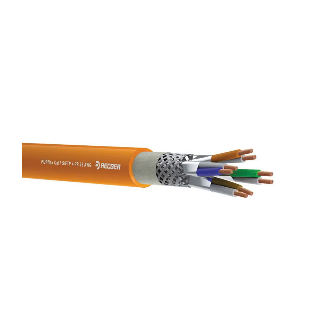 Reçber SL600 S/F26 Stranded PURflexCategory 7 S/FTP 4PR AWG26/7 Kablo — üreticinin temsili aile görseli; varyant özellikleri ürünün teknik kaydına göre değerlendirilmelidir.