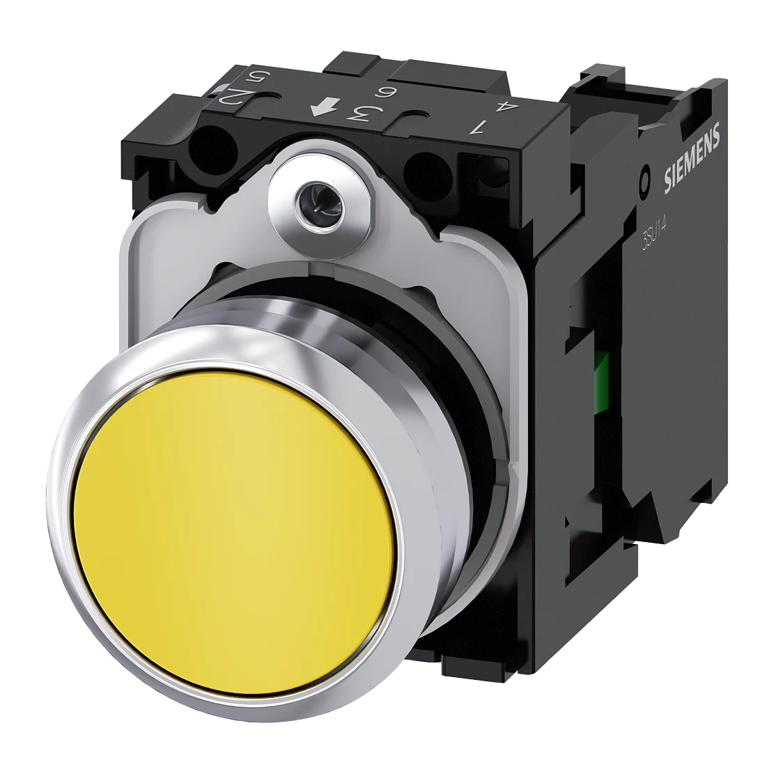 Siemens 3SU1150-0AB30-1BA0 Control Push Button Yellow 1NO