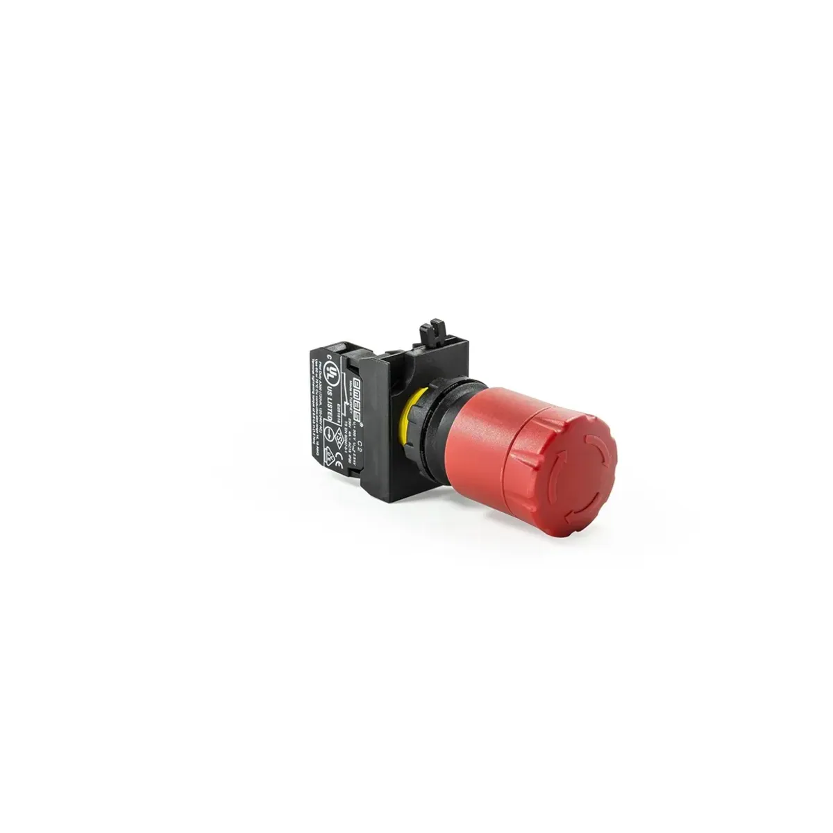 Emas CP Series Plastic Emergency Stop Twist-Release Type Head 30mm Push Button 1NC Red 22mm IP65