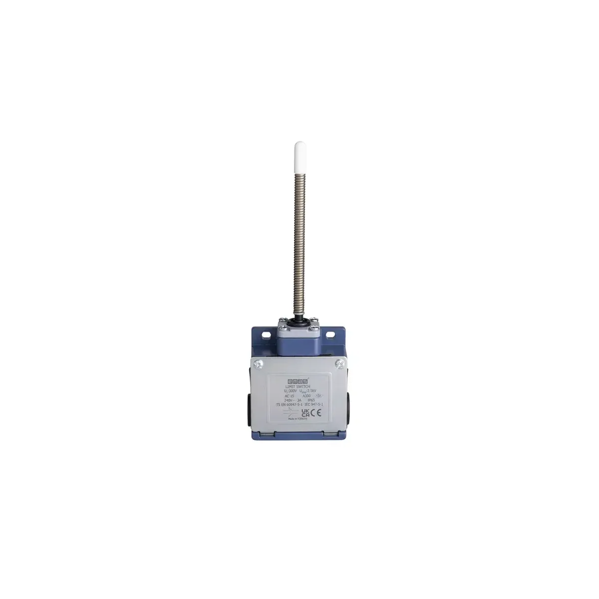 Emas L53 Metal Housing 7 mm Blunt Plastic End Metal Spring Lever Snap-Action 1NO+1NC Limit Switch L53K13SOP102