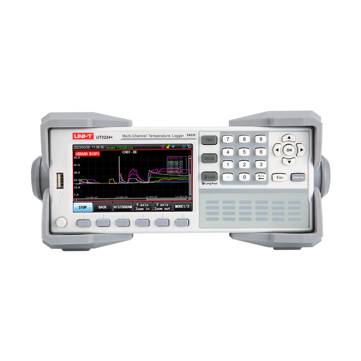 Unit UT3240+ 40-Channel Thermocouple Temperature Logger -200~1800°C 0.01°C LAN