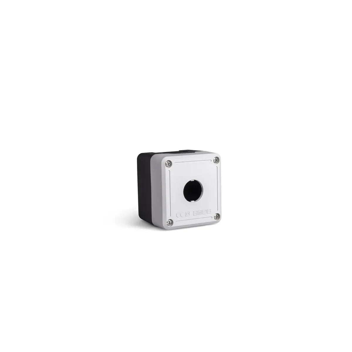 Emas PY Series Plastic 1-Hole Empty Gray-Black Control Box PY1BOS