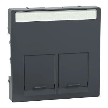Schneider Electric MTN466514 İkili RJ45 tuş kapağı, System-M, Antrasit