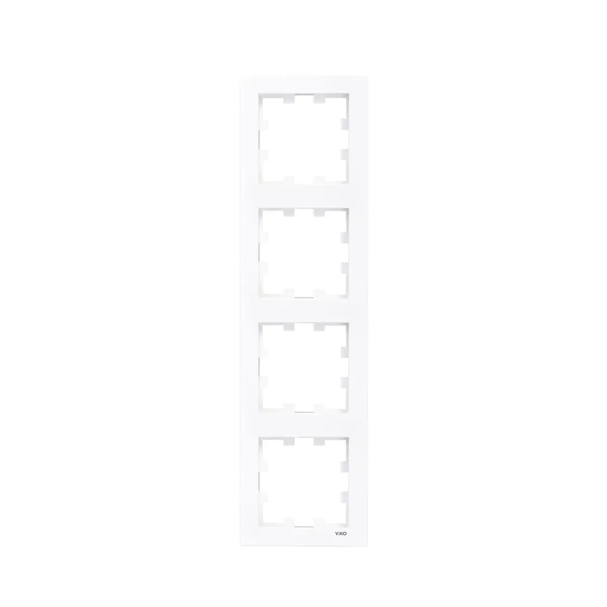 Viko Karre 55 White 4-Gang Vertical Frame
