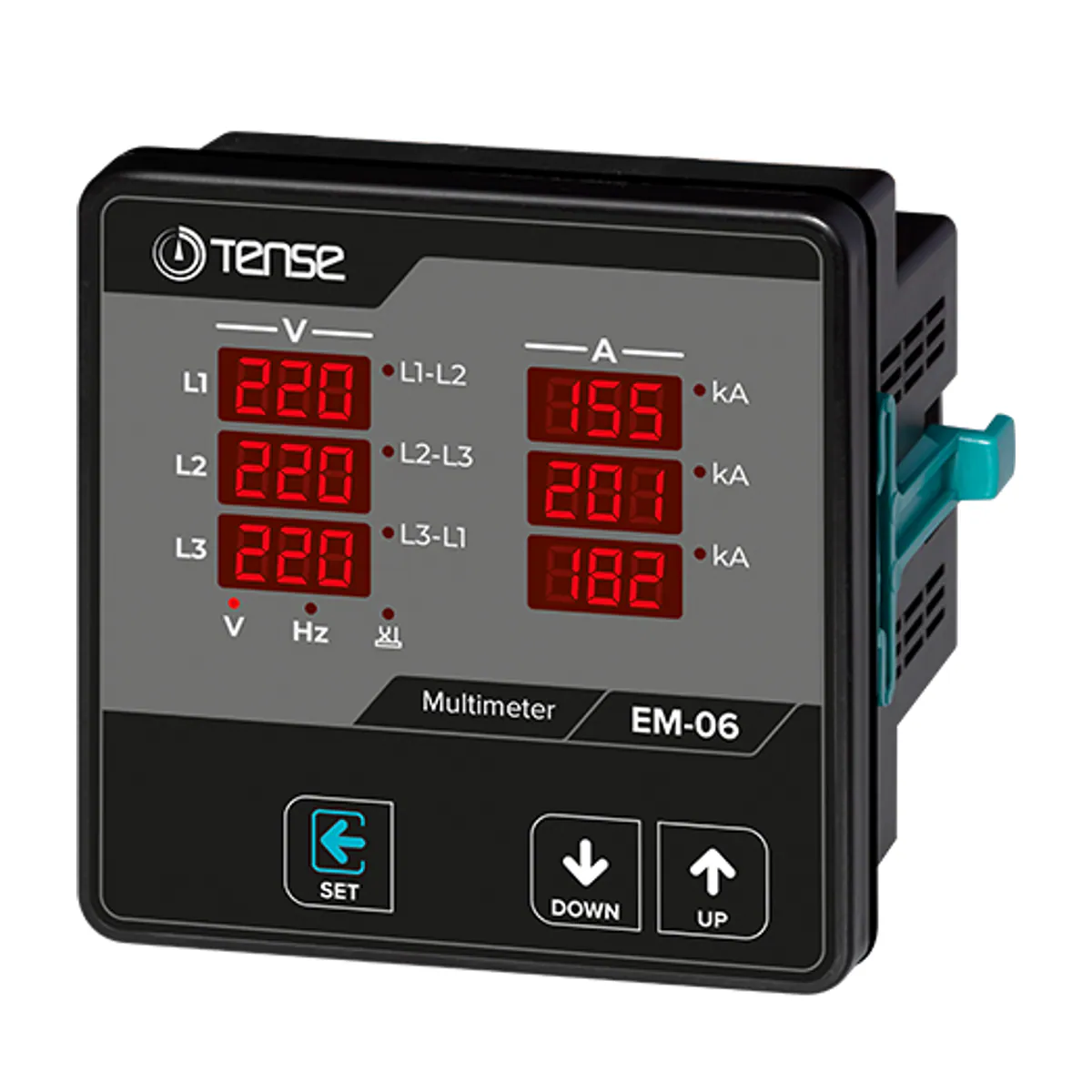 Tense EM-06 Multimeter, 96 x 96 mm panel-mount