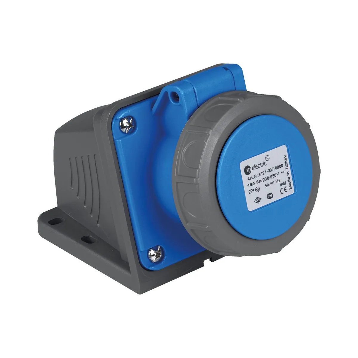 TP Elektrik 3121-307-1100-4h CEE 3x16A Wall Socket (83x90), IP 67, 4h