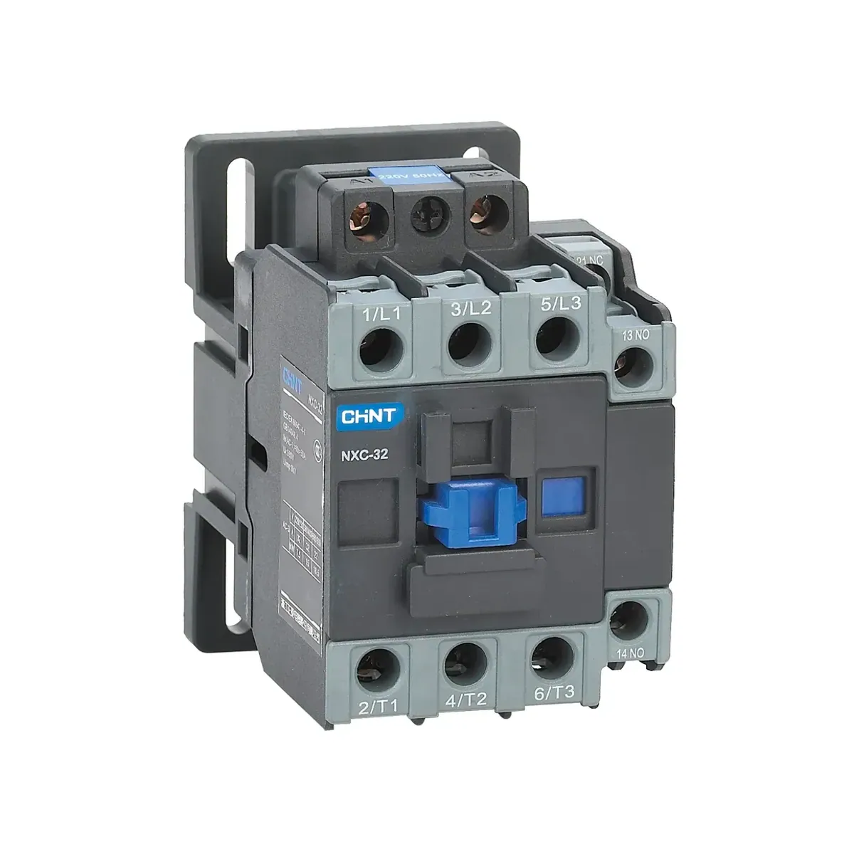 Chint NXC-32 220V AC Coil 3-Pole 32A 1NO+1NC Contactor with Auxiliary Contact 15kW