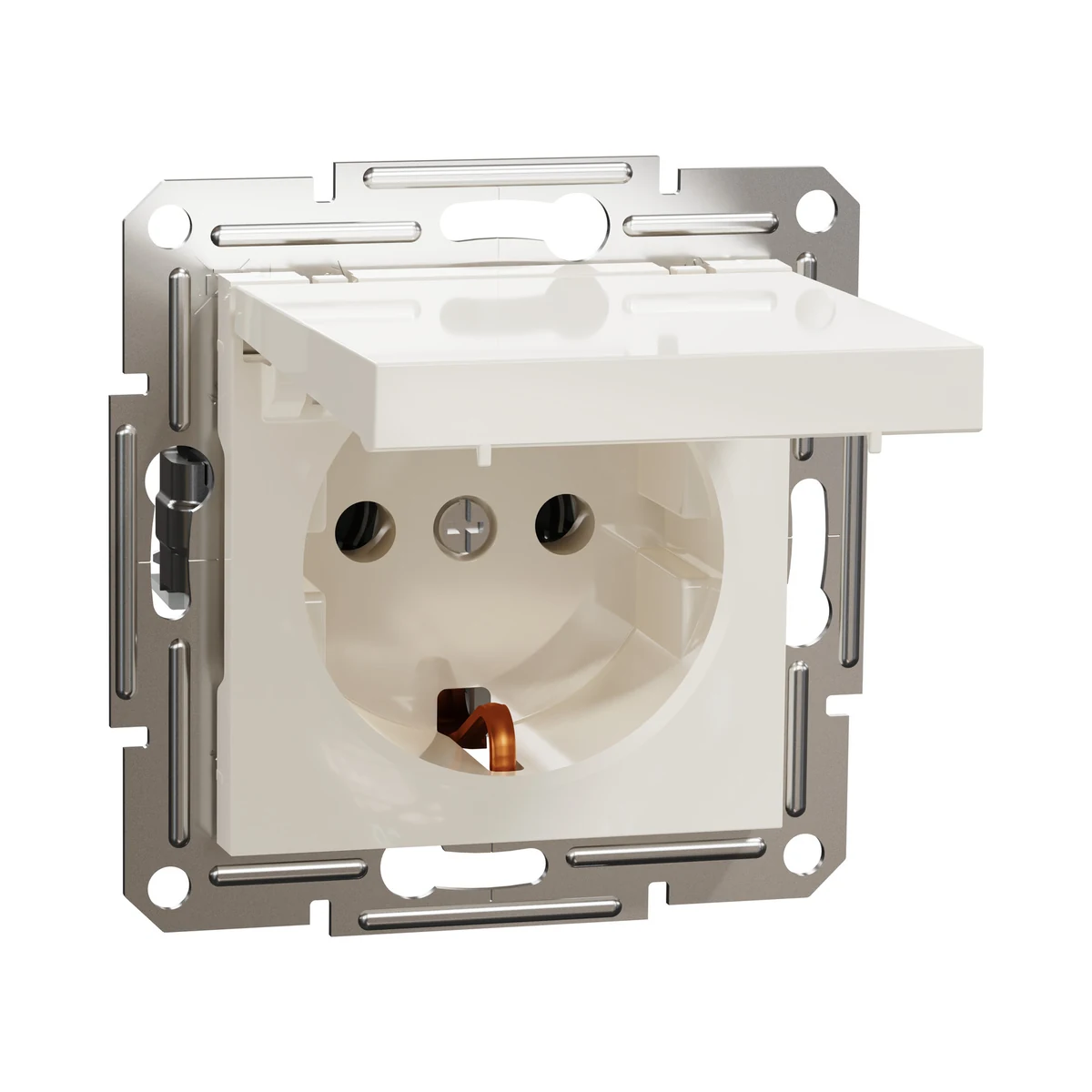 Schneider Electric EPH3170123 Asfora Kapaklı Topraklı Priz çerçevesiz — üretici ürün görseli
