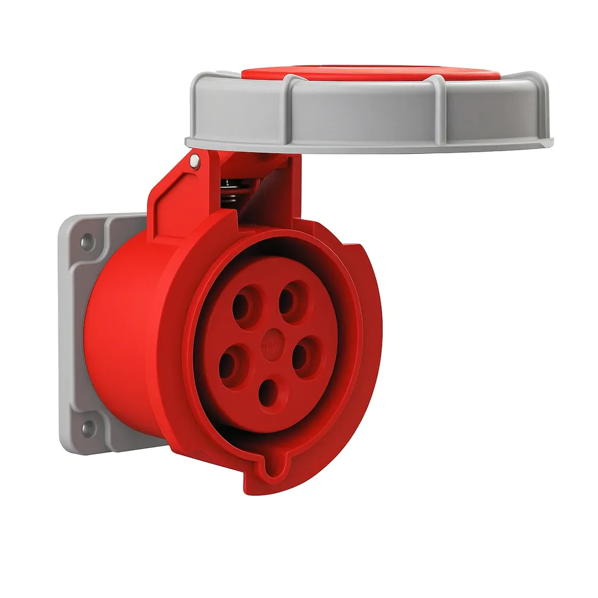 Tem 676.432.280 32A Straight Panel Socket 3P+E IP67