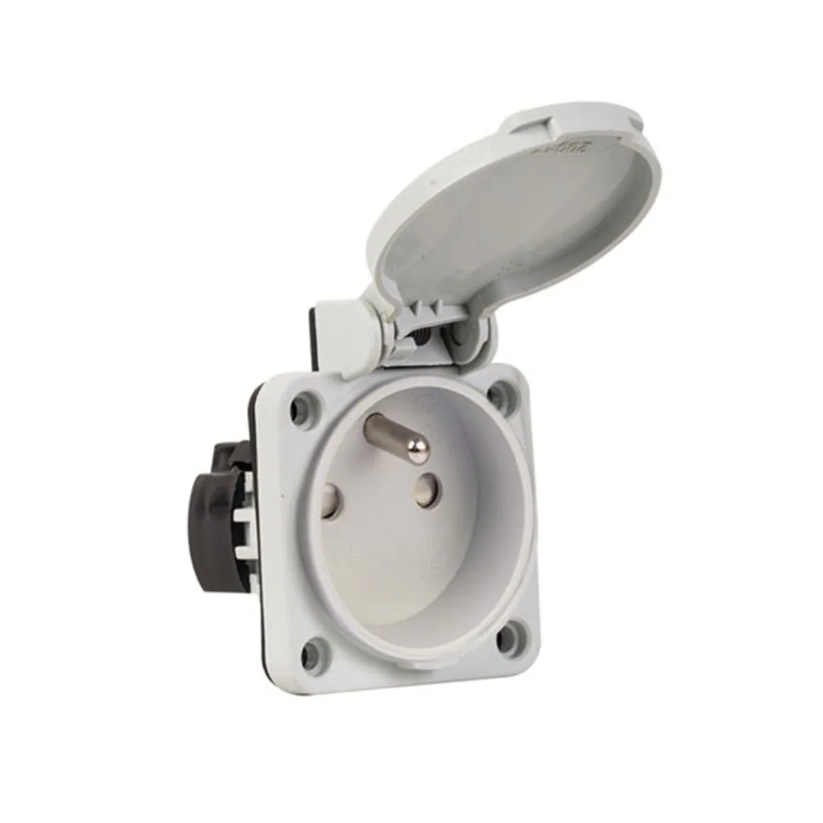 Mete Enerji 40401705 1x16A UPS Panel Socket Side Entry Gray