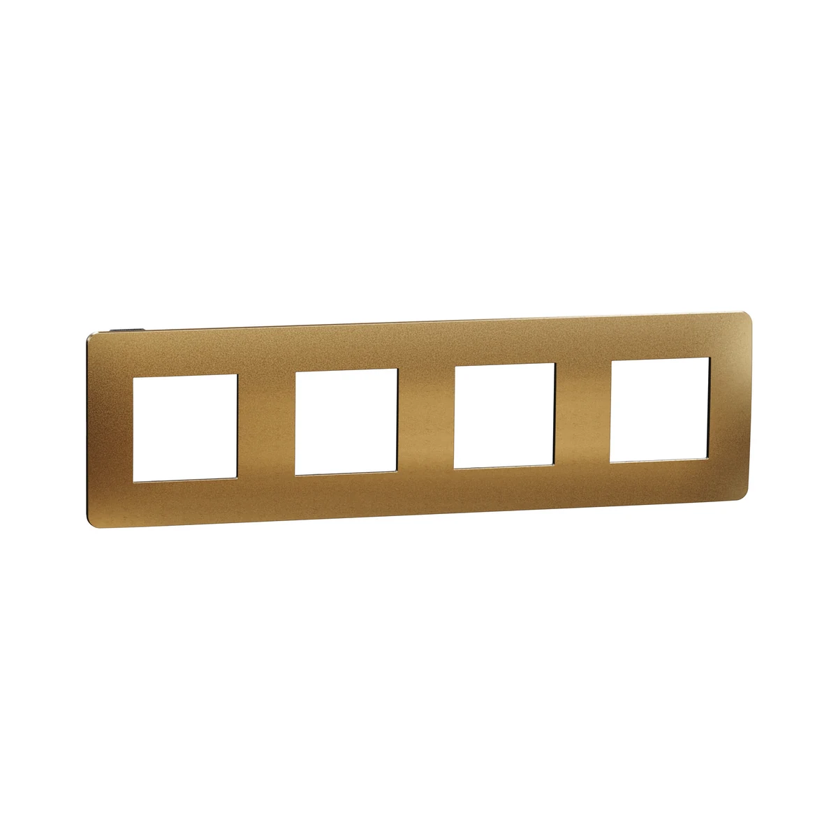 Schneider Electric NU280858M Yeni Unica, Studio Metal 4-Gang Frame, Copper/Anthracite