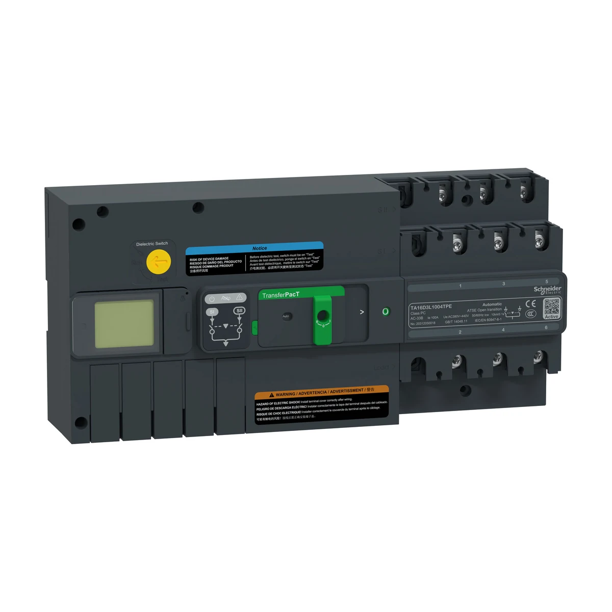 Schneider Electric TA16D3L1004TPE TA16.100A 3P LCD