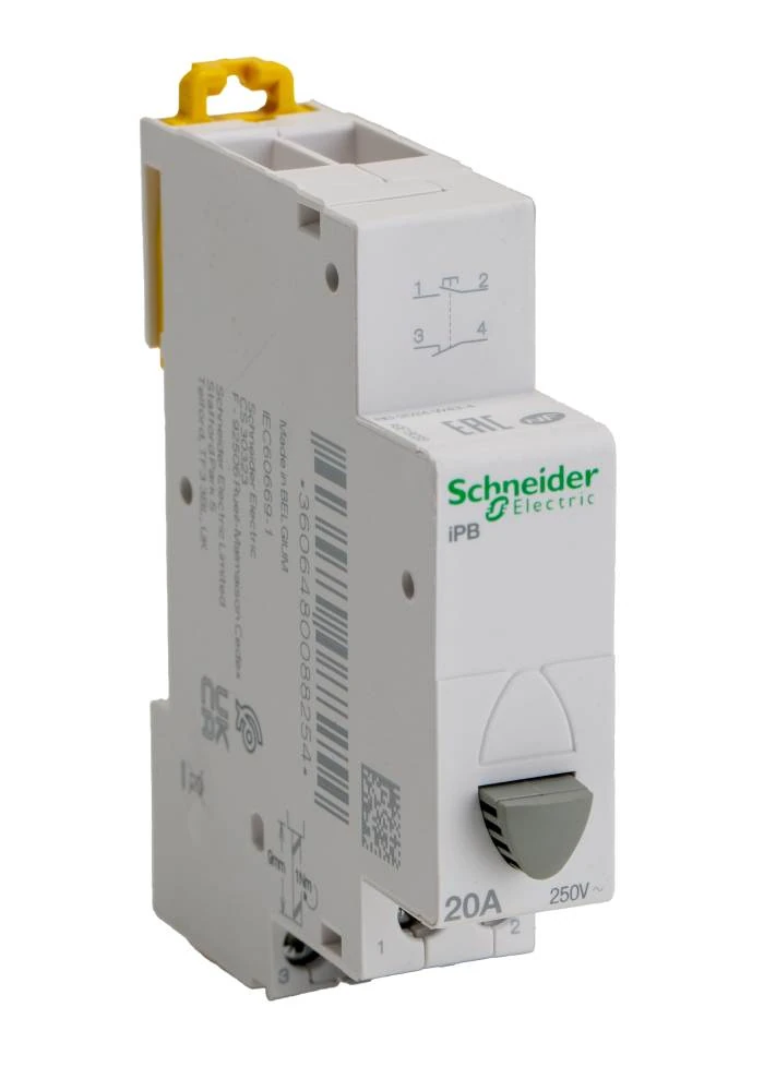 Schneider Electric A9E18033 iPB 1NA+1NK Kontaklı Tekli Buton, Tekli, Gri