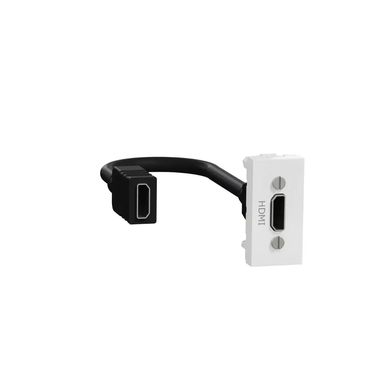 Schneider Electric NU343018 Yeni Unica, HDMI Connector Socket 1 module, White