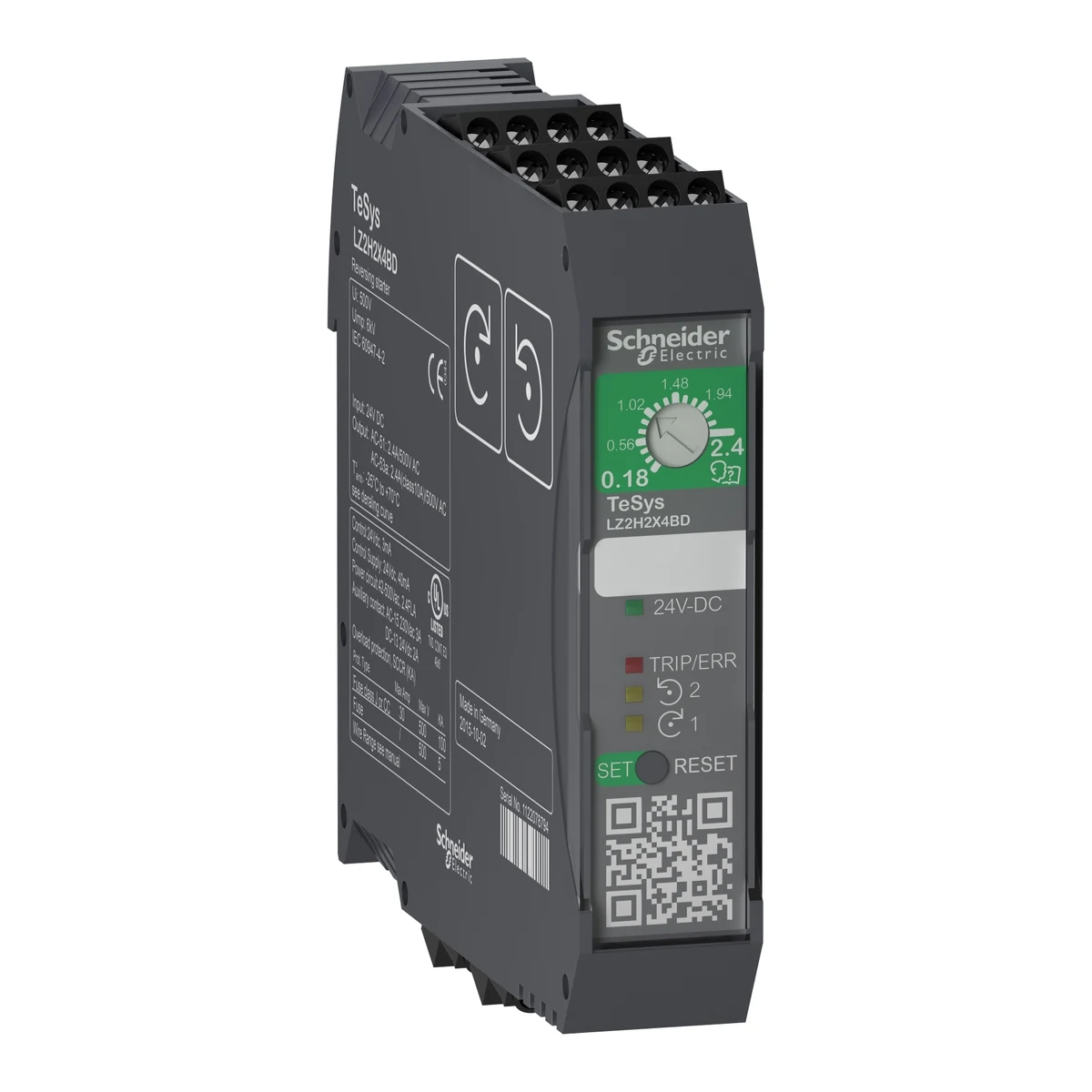 Schneider Electric LZ2H2X4FU TeSys H Reversing Starter 0.75kW 110VAC