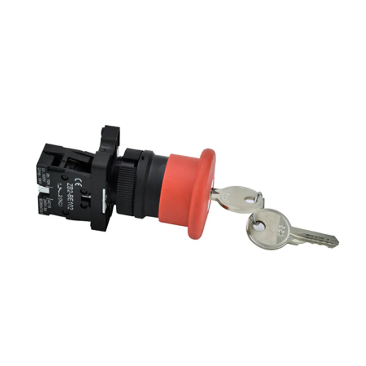 Gwest BZ - 01ZA 40mm Kalıcı Anahtarlı Mantar Buton — Kırmızı, 1NC — temsili aile görseli