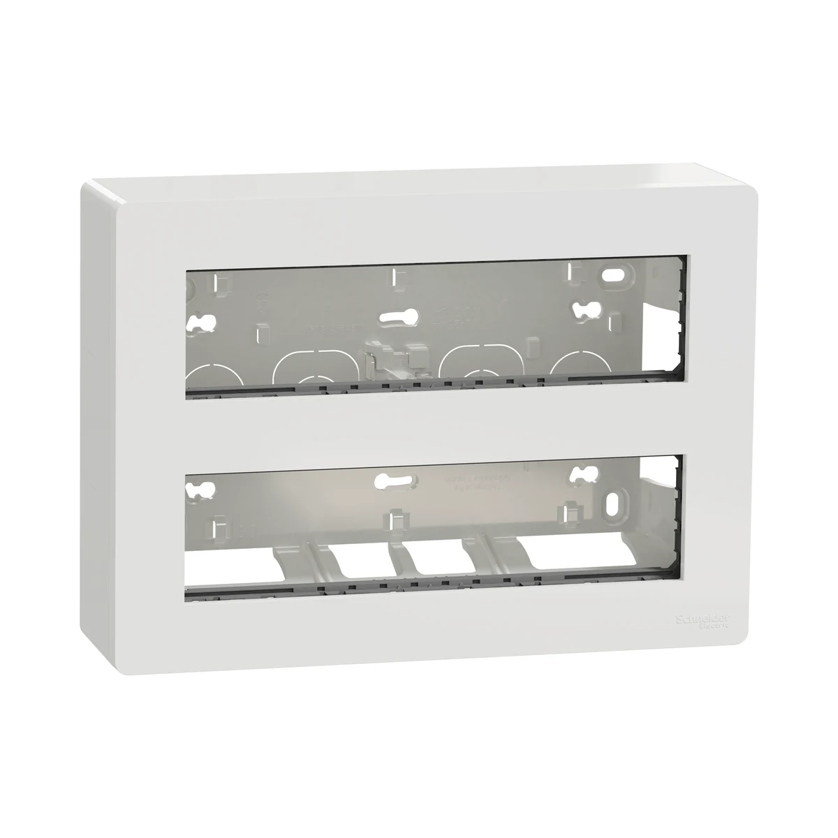 Schneider Electric NU121020 2-Row x 10-Module Workstation Surface-Mount, White Antibacterial