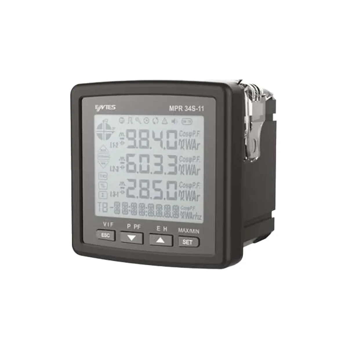 Entes MPR-34S-20 Şebeke Analizörü, 95-270VAC/DC Besleme, 72x72 Pano Tipi