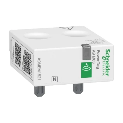 Schneider Electric A9MEM1521 Kablosuz enerji sensörü otomatik sigorta üstten/alttan montaj — üretici katalog görseli