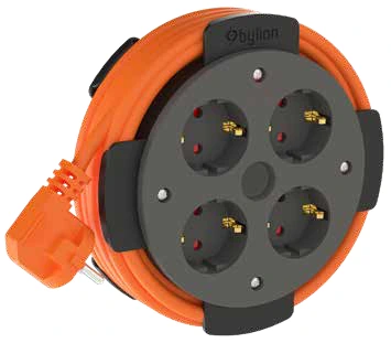 Bylion 182-303-3105 TLF-05310-E Cable Reel 5 m 3G1 Type E (French) IP20 Orange