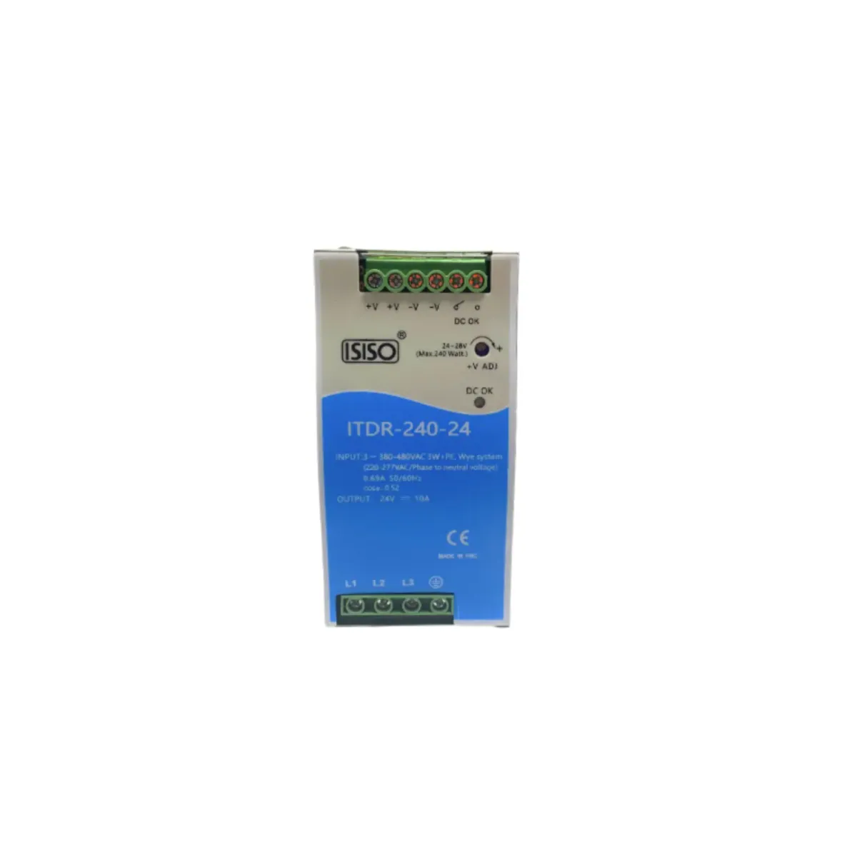 Isıso ITDR-240-24 Güç Kaynağı, 240 W, 24 V DC, 10 A (temsili görsel)