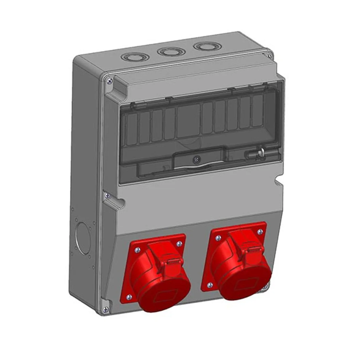 Mete Enerji 70065050B011 2 adet 5x32A IP44 Eğik Makine Prizi Önde