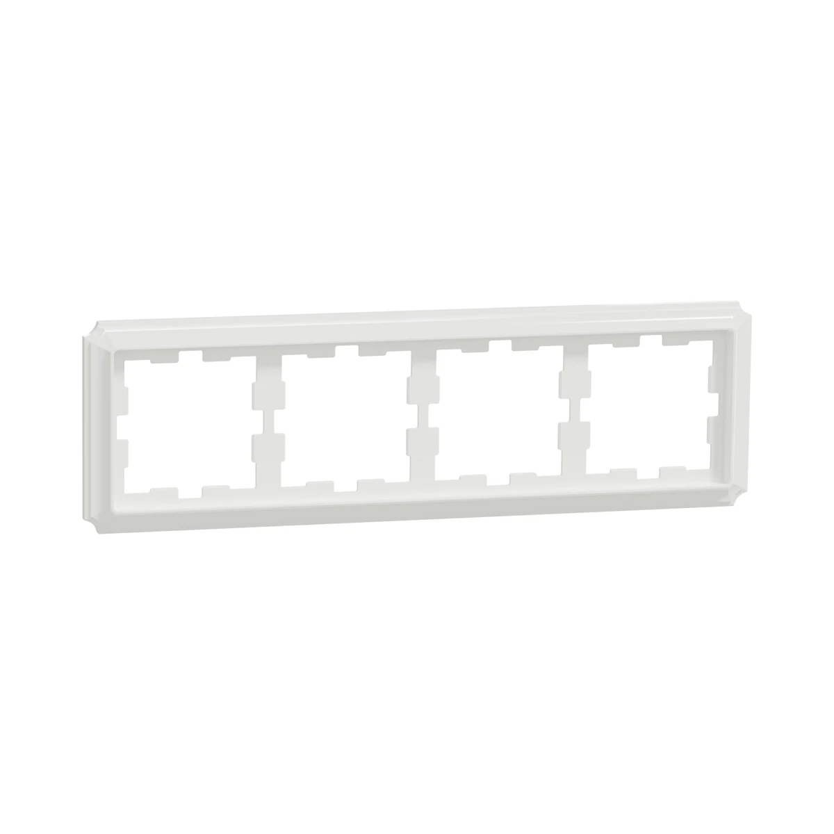 Schneider Electric MEG4040-4735 Merten System-D, 4-Gang Frame, Lotus White, D-Antique