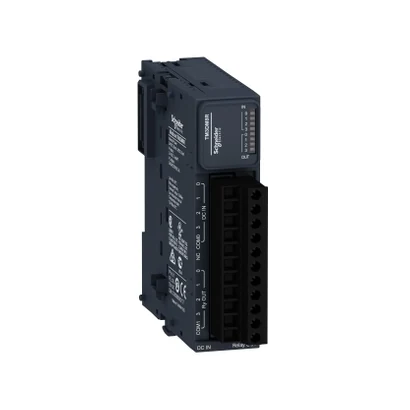 Schneider Electric TM3DM8R TM3 I/O Module, 4DI/4DO relay