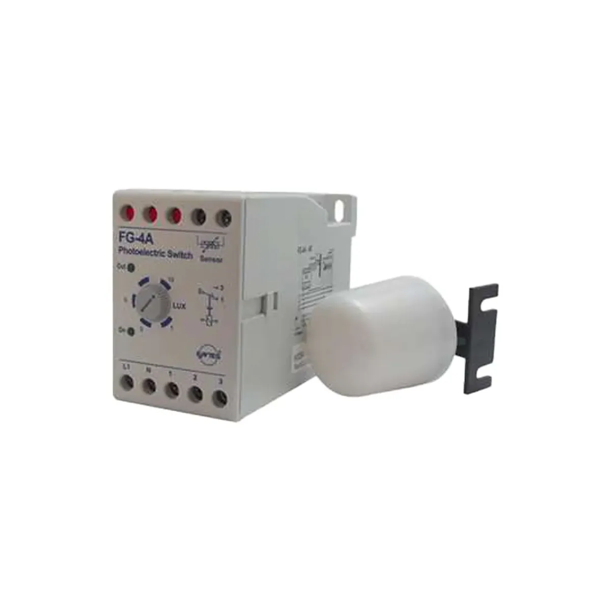 Entes FG-4A Photocell Relay, 1-10 Lux Adjustable, 190-255VAC