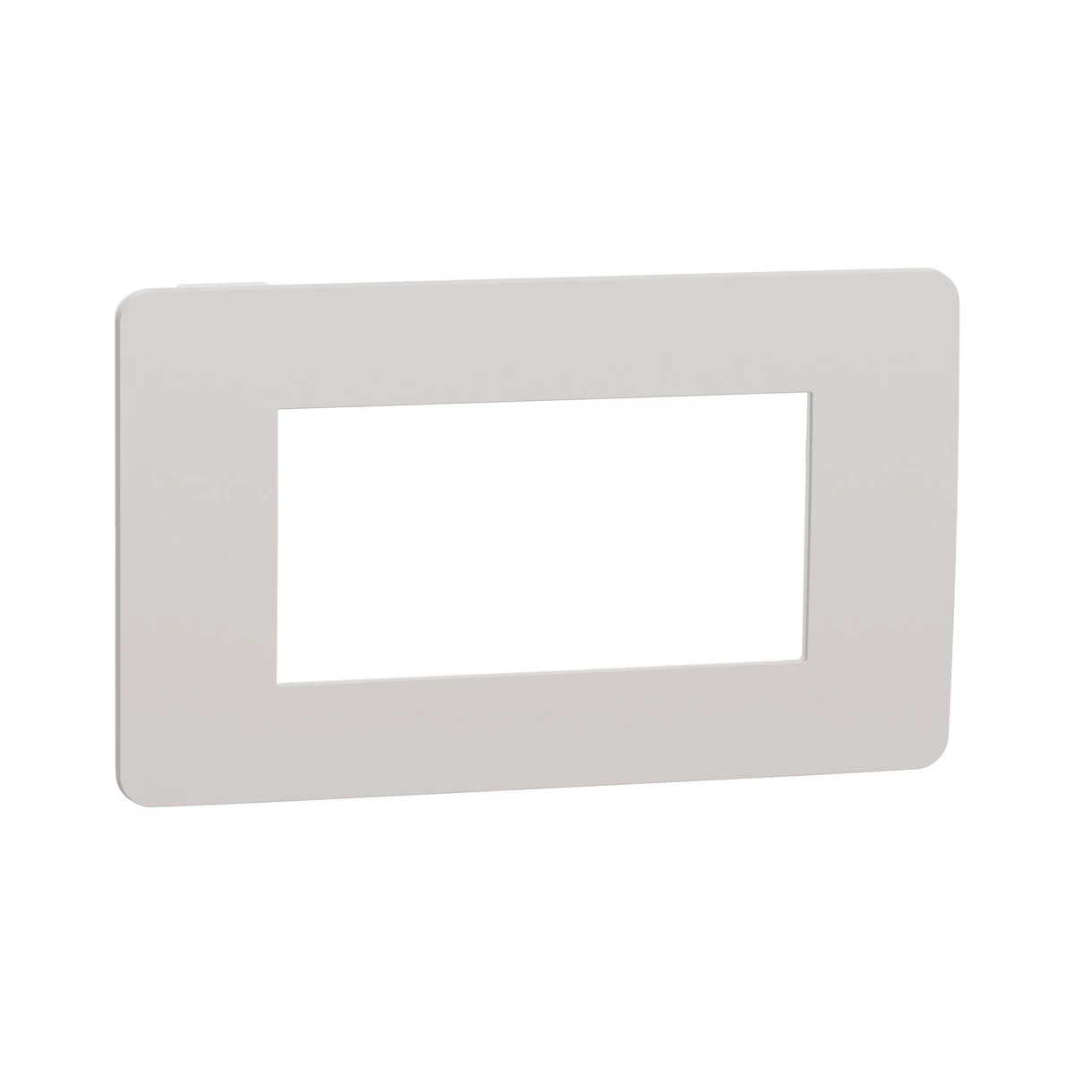 Schneider Electric NU270424 Yeni Unica, Studio Color Frame 4 module, Light Gray/White