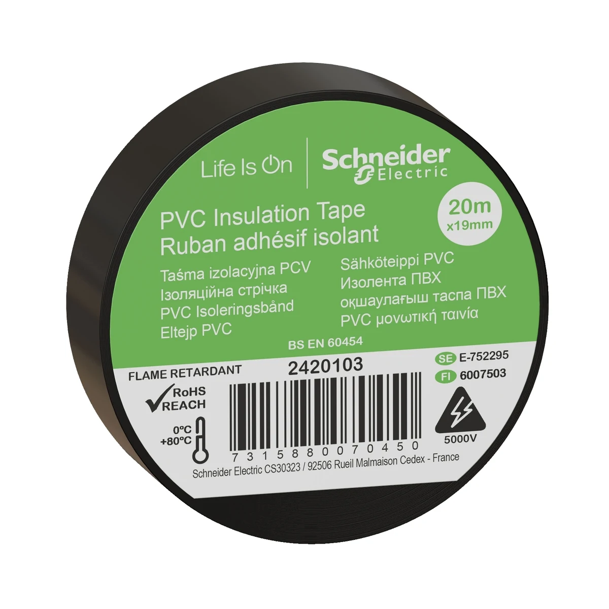 Schneider Electric 2420107 Thorsman Insulating Tape 19mmx20mt brown
