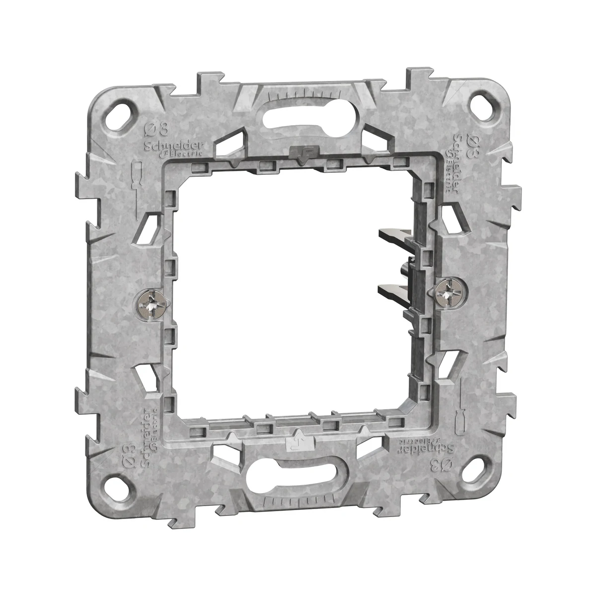 Schneider Electric NU7002G Yeni Unica, Zamak Mounting Plate Single with Claws