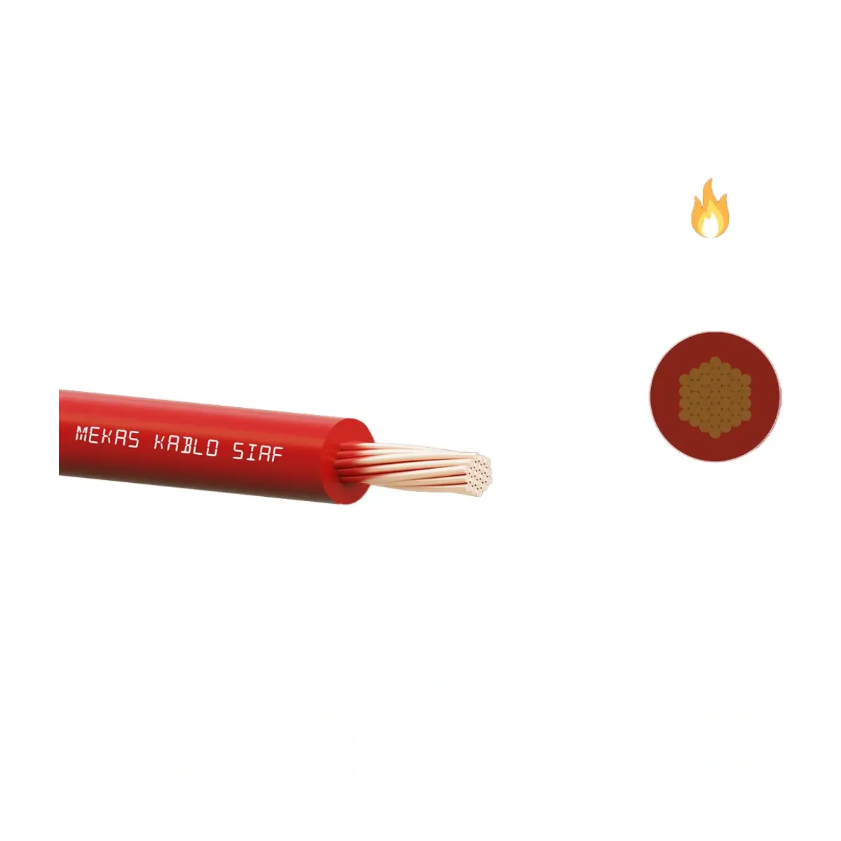 Mekas 10 mm2 SIAF Silicone High-Temperature Resistant Cable