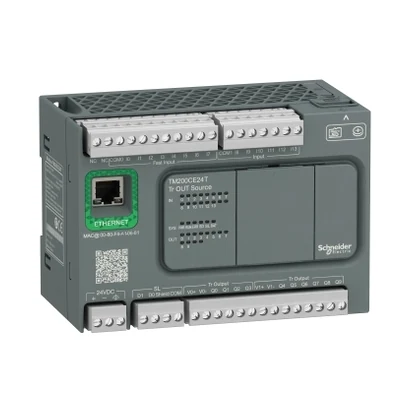Schneider Electric TM200CE24T M200 PLC, 14 DI, 10 DO, Transistor, Ethernet