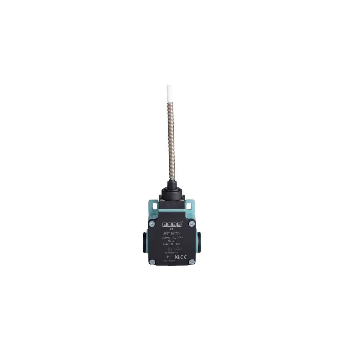 Emas Metal Housing Blunt Plastic End Metal Spring Lever Snap-Action 1NO+1NC Limit Switch 7mm L2K13SOP102