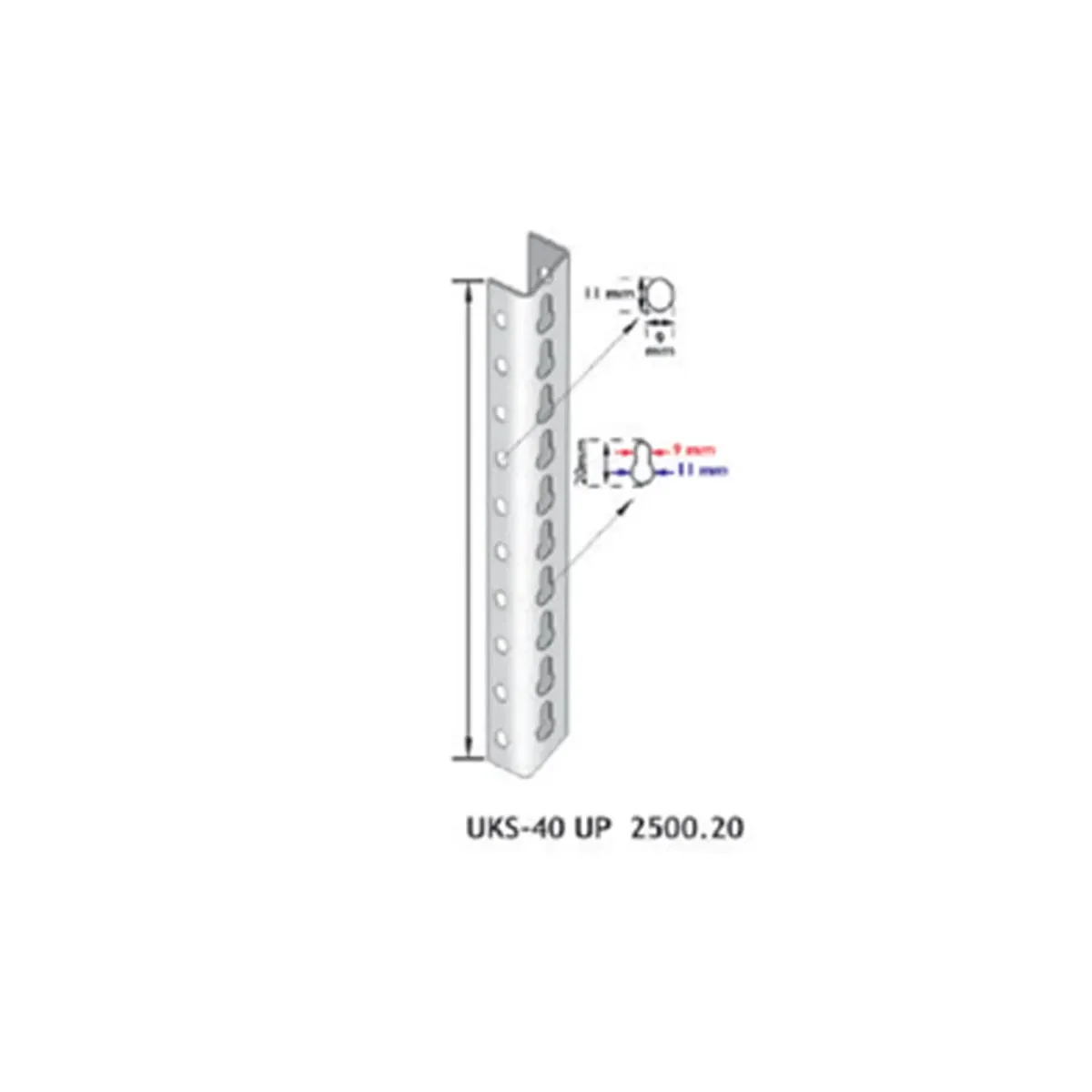 UKS Support Bracket 500x2.0mm Hot-Dip